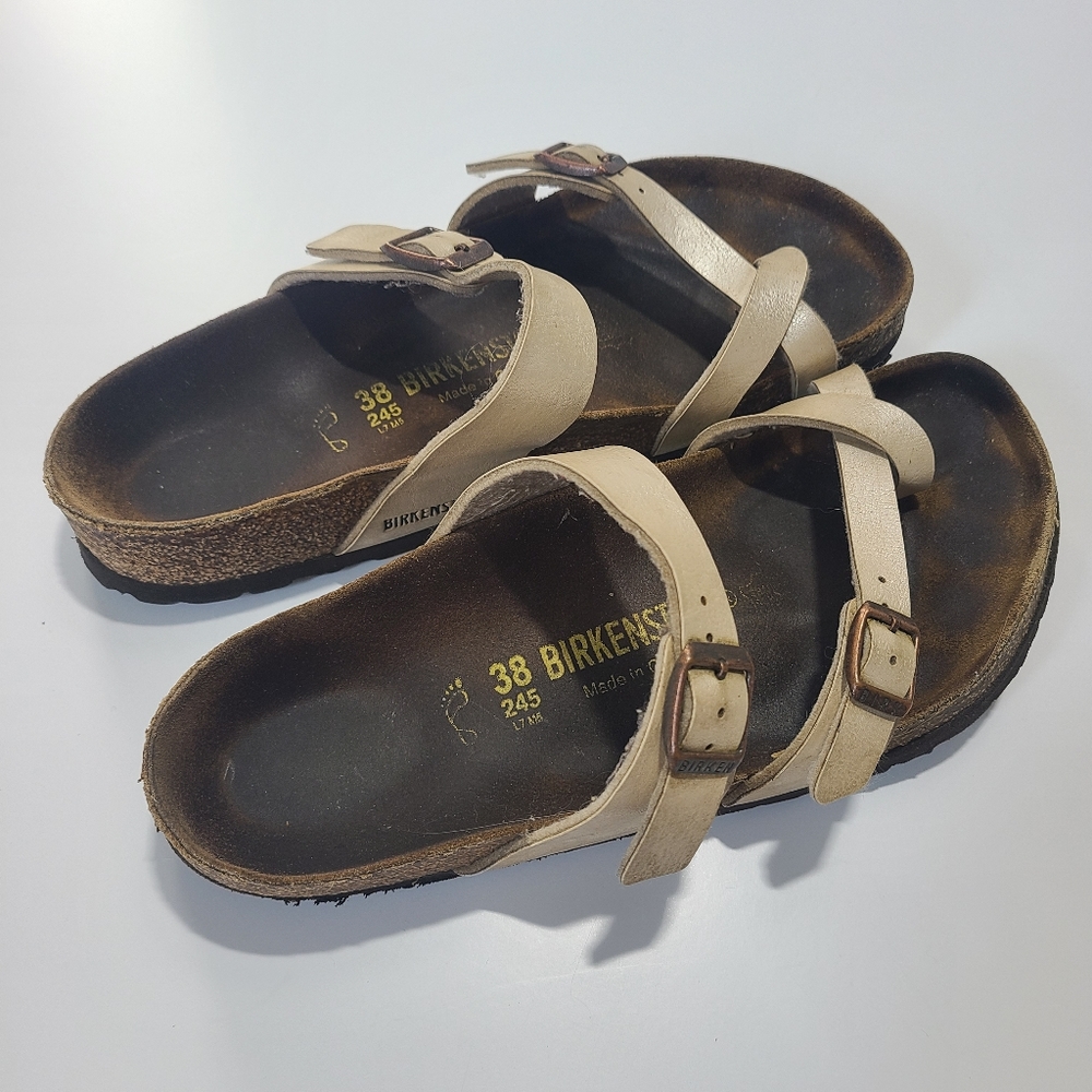 Birkenstock Mayari  cream colored womens EU size 38 sandals regular width - Picture 3 of 6